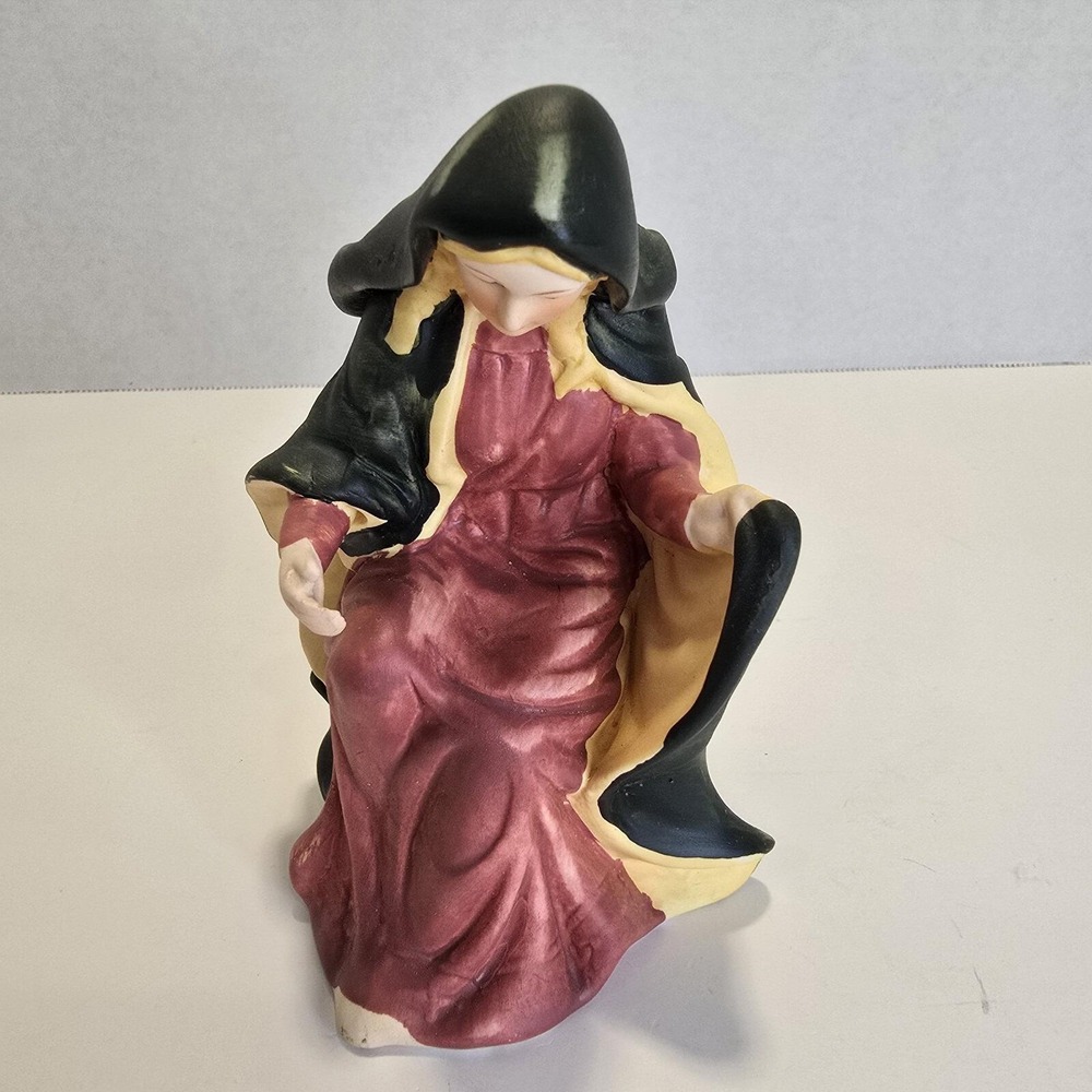 Nativity Set Porcelain Mother Mary Figure Vintage Christmas 5" Tall - Picture 2 of 9